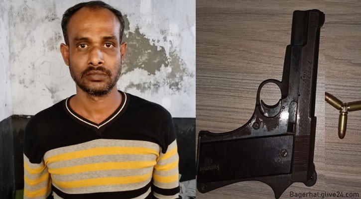 বিদেশি পিস্তলসহ যুবক গ্রেফতার বাগেরহাটে