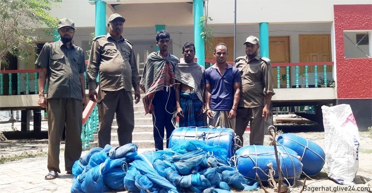 হরিণ শিকারের ফাঁদসহ আটক ৩ জেলে